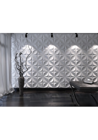 3 Boyutlu Boyanabilir Pvc Duvar Paneli Elegance 50-50 Cm 4 Adet-1 Metrekare