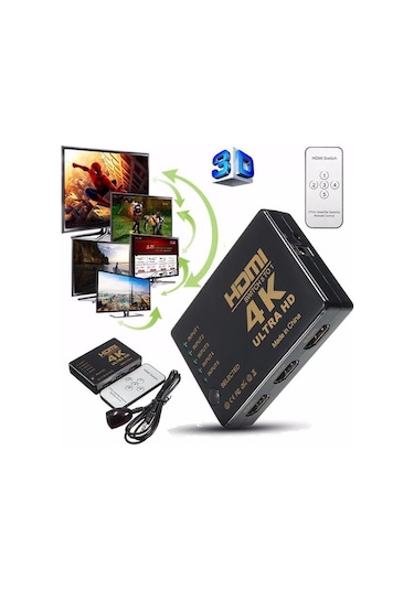 Gplus Ifswt-501 5 Port Kumandalı 4K 2160P 3D Uyumlu Hdmi Switch