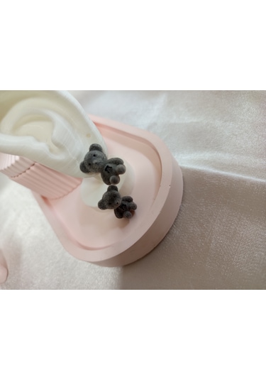 Gri Peluş Ayıcık Küpe