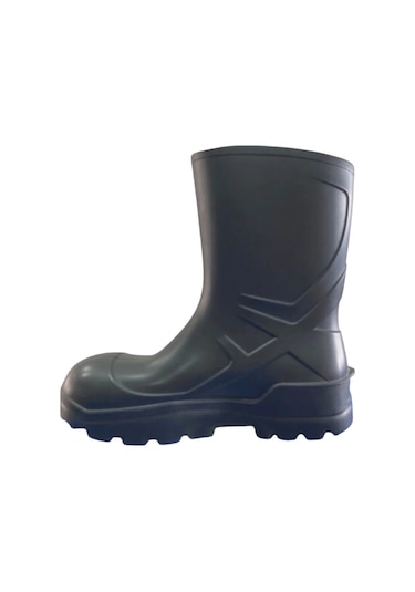 Techno Boots Poliüretan Soğuğa Dayanıklı Kısa Siyah Çizme Siyah