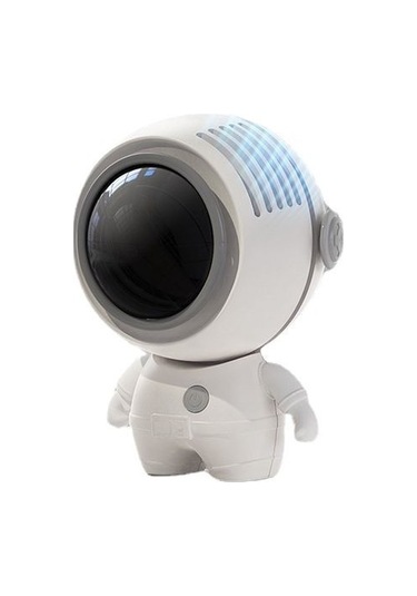 Jian Fan Usb Fan Kordonu Elde Taşınabiler Mini Yapraksız Astronot Fan - Siyah