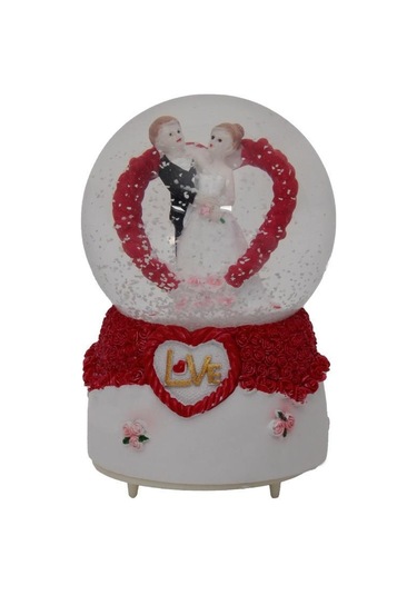 Nostaljik Kar Küresi Orta Boy Renk Değiştiren Led Lambalı Kar Küresi-9