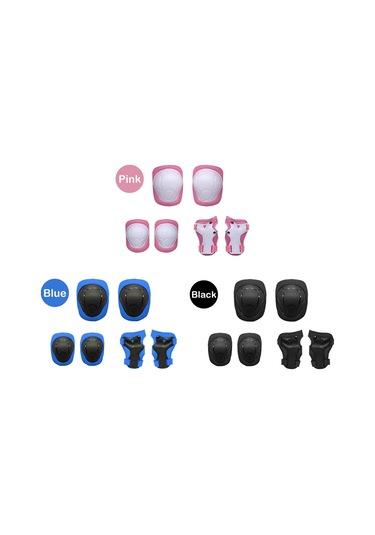 Suntek Çocuklar Kaykay Bisiklet Koruyucu Dişli Kıyafet Diz Pembe