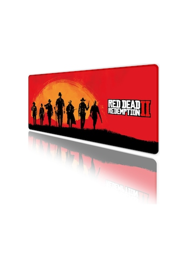Red Dead Redemption Oyun Gaming Klavye Mouse Pad Kaymaz Taban Kenarları Dikişli Su Geçirmez Masa Matı 70x30 Cm