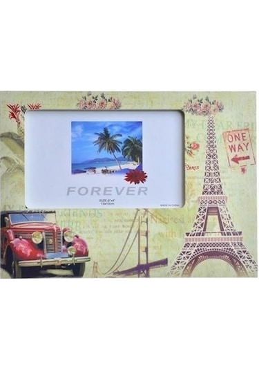 Zmc Bilişim Decotown Eyfel Kulesi Şekilli Ahşap Fotoğraf Resim Koyma Çerçevesi