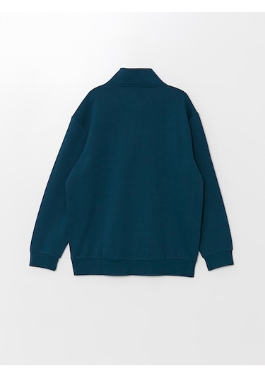 Lcw Dik Yaka Uzun Kollu Erkek Sweatshirt Taş