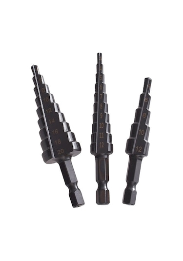 Hallow Hss Kobalt Kademeli Matkap Ucu Seti İnce Demir 3 Adet