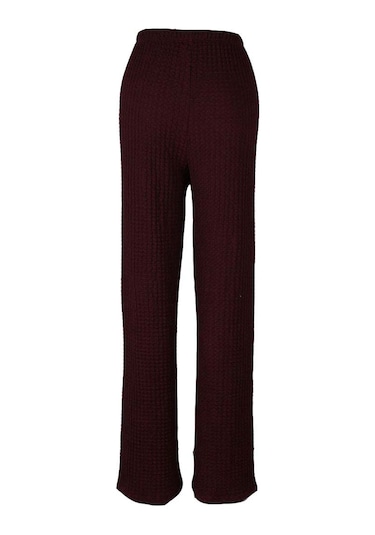 Trender Gofre Bordo Kadın Pantolon 2498 Bordo