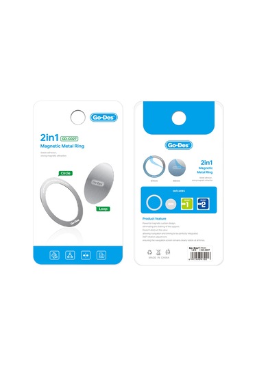 Go Des Gd-g027 2in1 Metal M-safe Halkası Gri