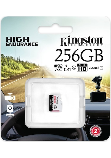 Kingston Sdce-256gb 256gb Microsdxc Endurance 95r-45w C10 A1 Uhs-ı Card Only Hafıza Kartı