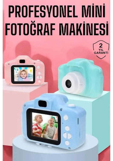 Buğz Çocuklara Özel Dijital Fotoğraf Makinesi Mini 1080p Hd Kaliteli
