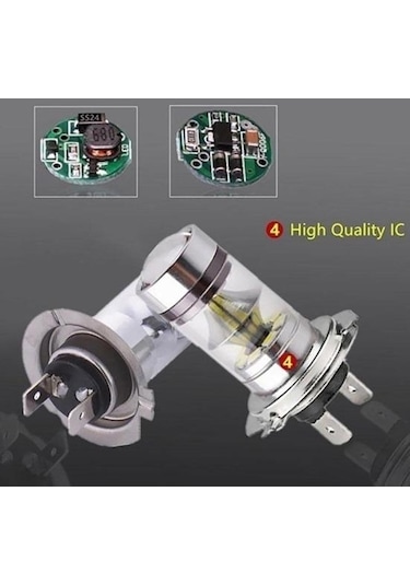 Süper Parlak 20smd H7 100w H4 Araba Led Gündüz Sürüş Sis Farı Lambası H4