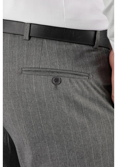 P 1134 Slim Fit Gri Spor Pantolon Gri