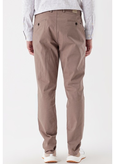 Koyu Bej Pamuklu Likralı Yan Cepli Comfort Fit Rahat Kesim Casual Pantolon 1003235154-koyu Bej Koyu Bej