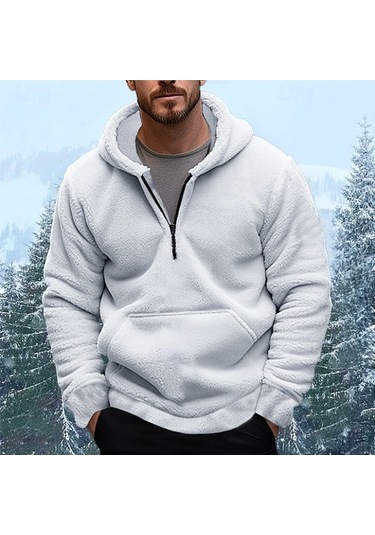 Erkekler İçin Sonbahar Ve Kışlık Rahat Büyük Beden Kapüşonlu Sweatshirt Gri