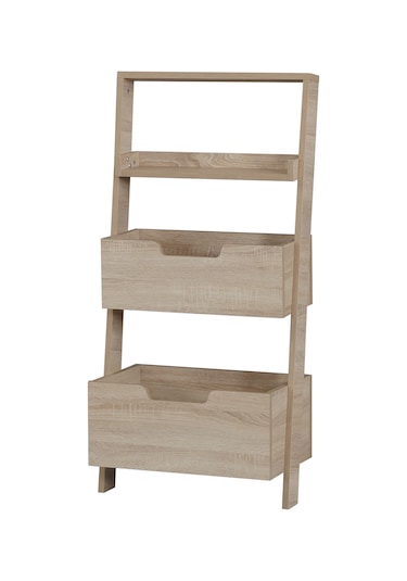 Pasifichome Low Oyuncak Montessori Raflı Kitaplık&Oyuncak Dolabı Açık Meşe