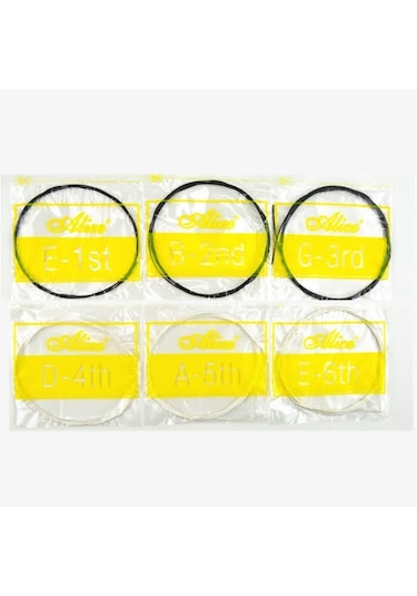 Lea Lc-28B Siyah Misinalı Alt Teller Klasik Gitar Tel Tam Set