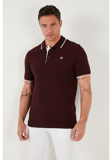 Buratti Pamuklu Slim Fit Şerit Detaylı Düğmeli Polo Yaka 5'Li Paket Erkek T Shirt 5902118S5 Siyah-Beyaz-Haki-Vişnebeyaz-Antrasitvizon