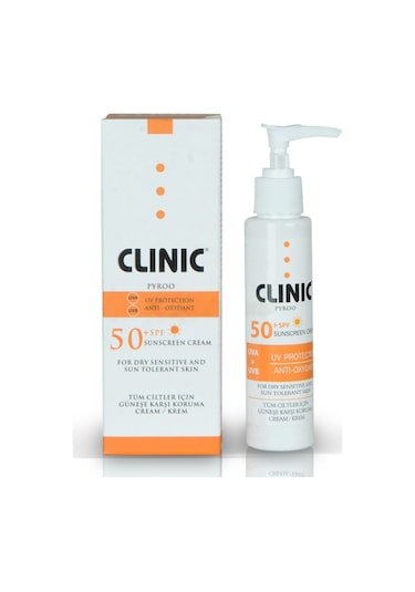 Clinic Pyroo Tüm Ciltler Için Güneş Kremi 50+ SPF 125 ML