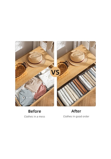 Hangfox Giyim Düzenleyici Seti - Çok Bölmeli, Katlanabilir, Yıkanabilir Nilon Organizerler 6+7+9+12 Bölmeli - Dolap Ve Seyahat İçin Uygun Gri