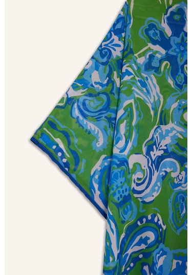 Defacto Regular Fit Tropikal Desenli Şifon Plaj Kimono-fall İn Love E8221ax25spgn314 Yeşil