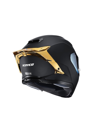 Scoyco FF-871 Full Face Güneş Vizörlü Yaksha Motor Kaskı Siyah
