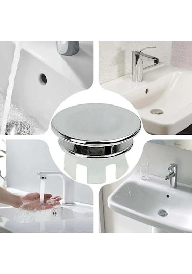 Comfıamo Lavabo İçin Taşma Tıpası, 2 Adet 372555062 Krom