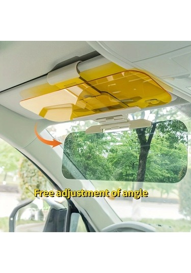 Dashanshop Gece Gündüz Sarı Siyah Anti-glare Araç Güneşlikliği - Uv Filtreli Emniyetli