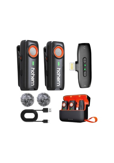 Hohem Mıc-01 Wireless 2 Kişilik Yaka Mikrofonu Lightning