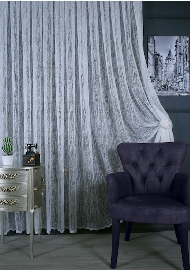 Evdepo Home Kullanıma Hazır Tül Perde (547302008)