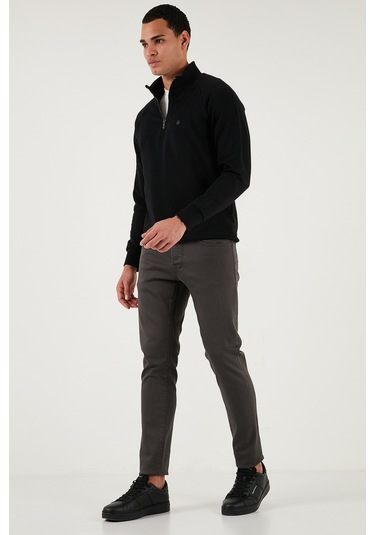 Buratti Streç Pamuklu Slim Fit Normal Bel Dar Paça Jeans Erkek Kot Pantolon 1115C24Napoli Füme Buratti Streç Pamuklu Slim Fit Normal Bel Dar Paça Jeans Erkek Kot Pantolon 1115C24Napoli Füme