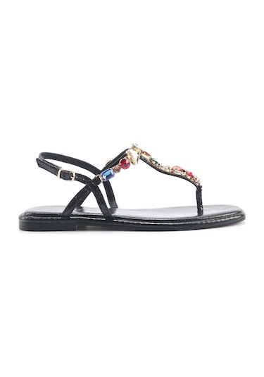 Nine West Orane 5fx Siyah Kadın Düz Sandalet 000000000101929105 Siyah