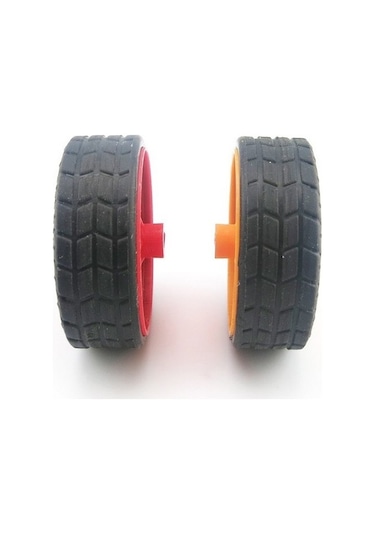 Ø30mm Çapında 8 Adet Kauçuk Tekerlek Ve 4 Adet Mil Seti