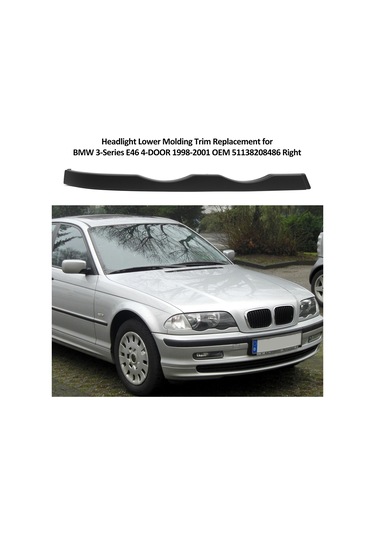 Konesam Bmw E46 98-01 Dört Kapı Sağ Far Altı Molding Trim - Oem 51138208486, Plastik Malzeme