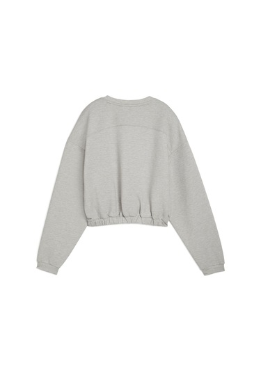 Puma Cloudspun Crew Kadın Gri Bisiklet Yaka Sweatshirt Gri