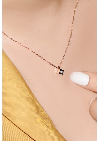 Elmas Tektaş Kolye Ucu  Kare