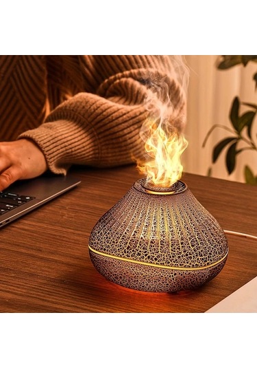 Techbloom Crack Black 160ml Vibrant Volcano Aroma Difuzor 7 Renk Degisen Otomatik Kapanisli Esansiyel Yaglar Icin Genis Alanlarda