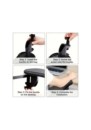 Elmpaly Black Ergonomik Masa Kol Destegi Ayarlanabilir Kaymaz Taban Oyun Ofis Ev Icin Agir Hizmet Uzanti Agirlik Kolu Bilek Ve Kol Yorgunlugunu Azaltir Klavye Fare Bilgisayar Uyumlu Uzun Calisma Ve Oyun Kullanim Icin