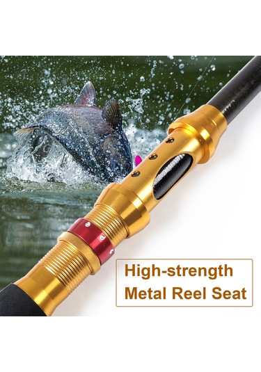 Yuntech01 1.8m Metal-karbon Mini Kısa Bölmeli Balıkçılık Kamışı + Depolama Çantası