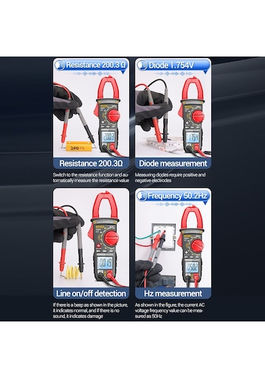 Hallow Aneng Pn201 Ses Ölçer Multimetre Dc / Ac Akım Gerilim Test Cihazı