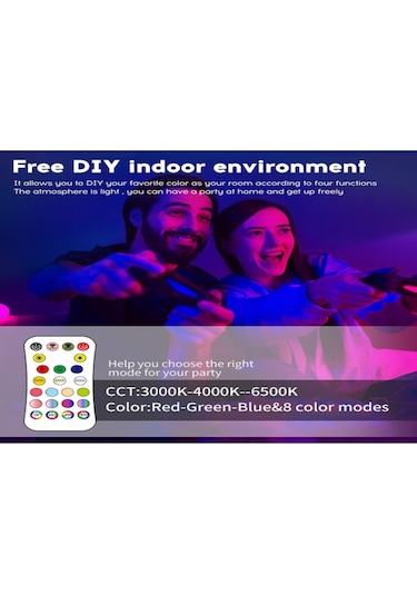 Vkemall Siyah Yuvarlak Led Tavan Lambası, Rgbcw Renkli Işık, Akıllı Rf Kumandalı, Ev Odaları İçin Dimmable Ve Renk Ayarlı Siyah