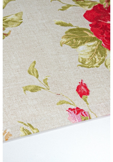 Maira Halkalı Fon Perde Güllü 140x270 Bej