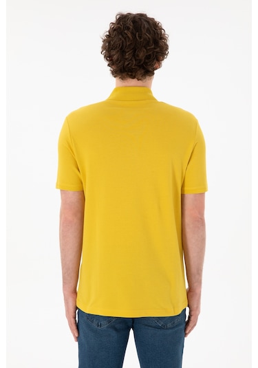 U.S. Polo Assn. Erkek Regular Fit Polo Yaka Sarı Basic Tişört 50306007-VR094