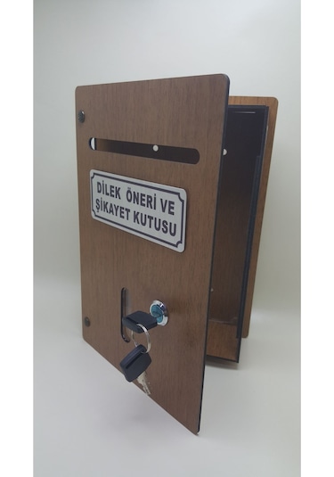 Küçük Boy Ahşap Dilek Öneri Şikayet Kutusu Yazılı