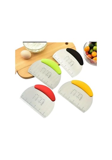 Mavi Plastik Saplı Ölçekli Çelik Kazıyıcı Çok Renkli