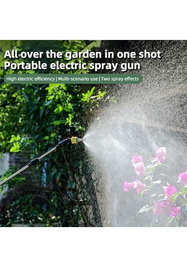 Lemestar Pratik Şarjlı Bahçe Sulama Çubuğu - 2400mah Pil, 9.8ft Hortum, 3 Nozul Ve Ayarlanabilir Püskürtme