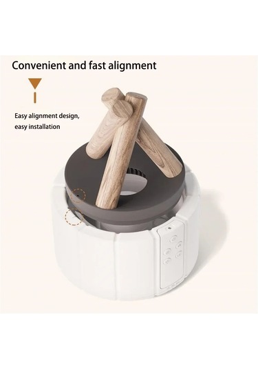 Sones Şenlik Ateşi Şeklinde Uzaktan Kumandalı Aroma Difüzör Masaüstü Alev Nemlendirici, Renk: Siyah