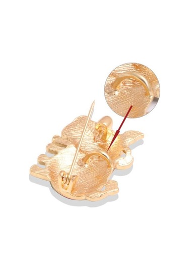 Kahverengi Talos Unisex Güzel Inek Sığır Broş Parti Pin Elbise Dekorasyon Takı Hediye