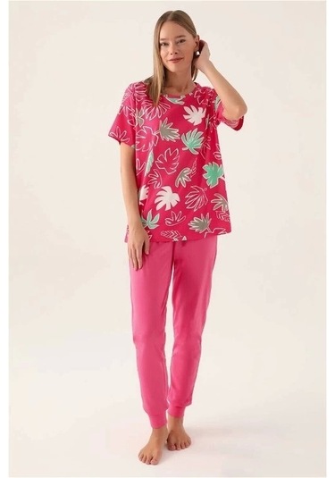 Rolypoly 3386-s Kadın Kısa Kol Pijama Takımı Fuşya