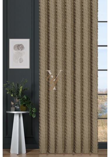 Linda Fon Perde V-6002 Sütlü Kahve Sütlü Kahve